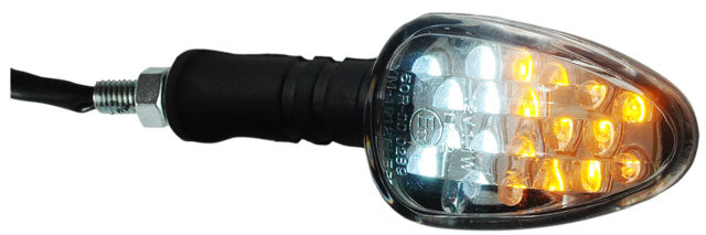 QT-LD-WHT MotoEquip Pair of D Amber/White LED Indicators