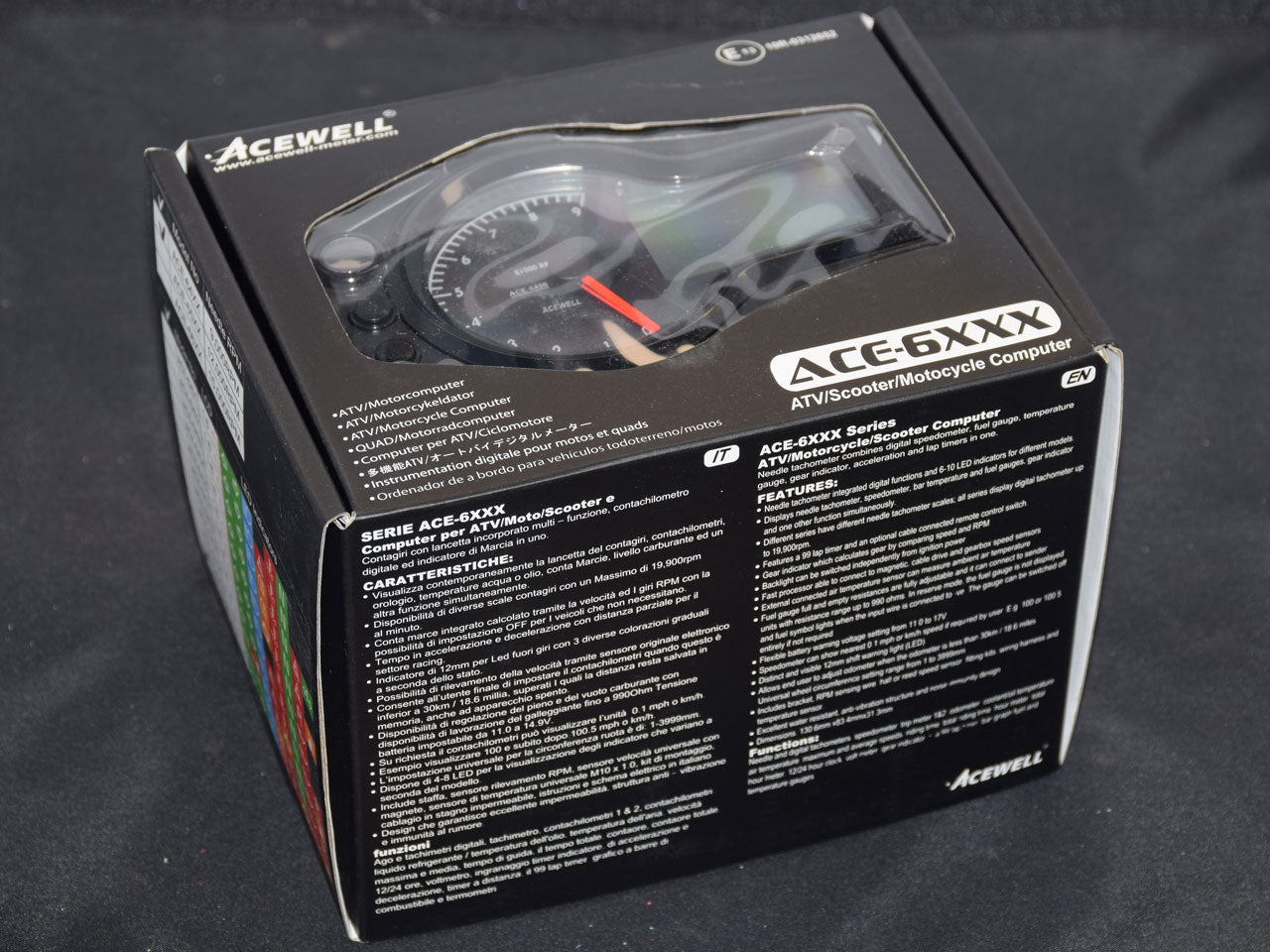 ACE-6456 Acewell High Performance Speedometer analogue RPM to 9000