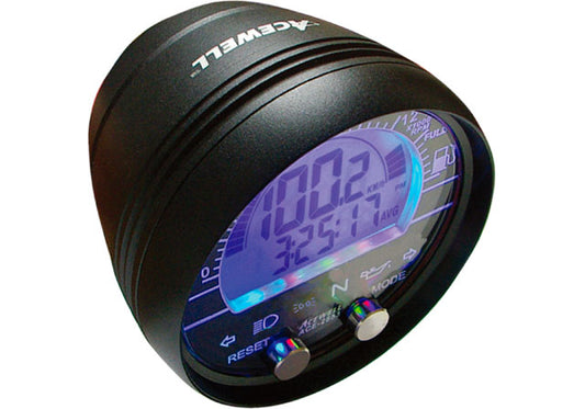 ACE-2956 Chromed CNC_Pod Acewell Round Speedometer with Tachometer and Temperature discontinued