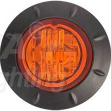 QT-FLR-AMBD MotoEquip 36mm Rubber Flush Mount Amber - Dual Brightness