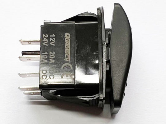 AES-083-LR Quadtech Rocker indicator on-off-on switch (8 pin)