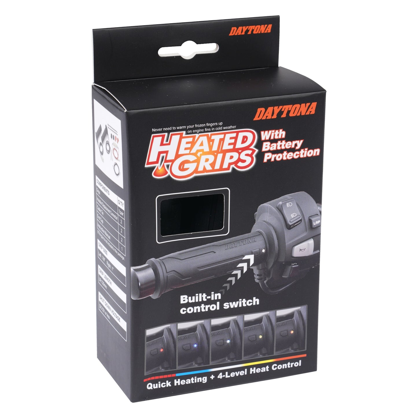 DAY-HG02 Daytona Daytona Intelligent Motorcycle Heated Grips With 4 Level Heat Control and Battery Protection
