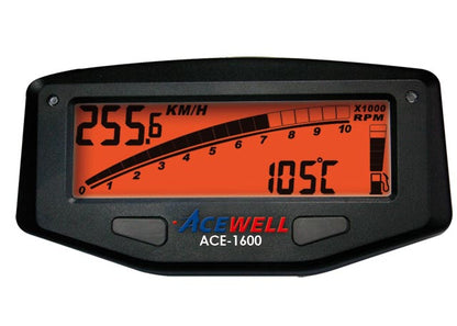 ACE-1600 Acewell Digital display - Speed, RPM, temp, fuel, remote control, lap timer