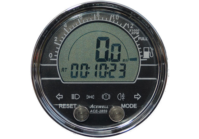 ACE-2959+ Plastic_case Acewell Digital display - Round Speedo and tacho for cars