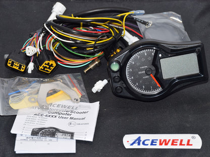 ACE-6456 Acewell High Performance Speedometer analogue RPM to 9000