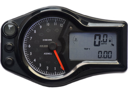 ACE-6556 Acewell High Performance Speedometer analogue RPM to 12000