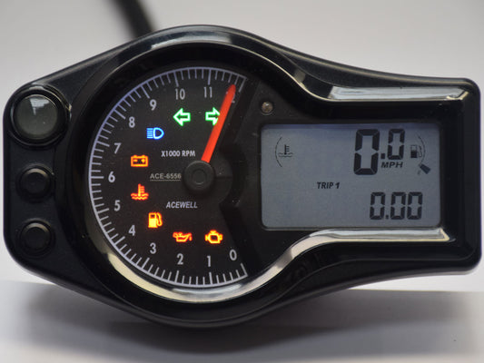 ACE-6556 Acewell High Performance Speedometer analogue RPM to 12000