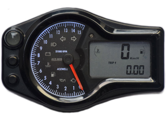 ACE-6656 Acewell High Performance Speedometer analogue RPM to 15000