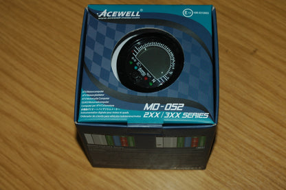 MD52-302 Acewell 52mm Round Speedometer with Tachometer and Temperature