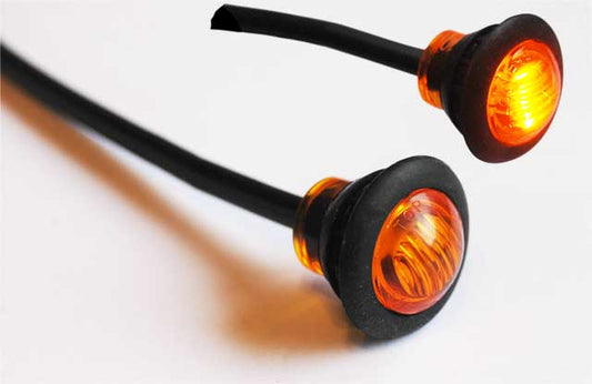 QT-FMR-INDC MotoEquip 20mm Rubber Flush Mount Indicator Clear Lens