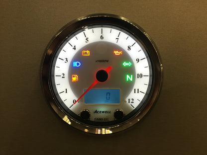 CA85 Classic Face Acewell 85mm diameter Classic Style analogue gauge  with digital panel