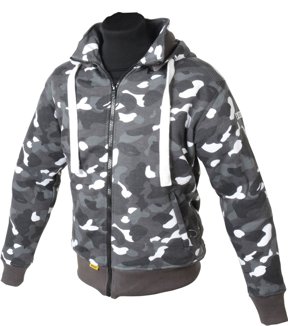 Booster Core Grey camo Kevlar Hoodie MotoEquip Booster Core Grey-White Camo Kevlar Hoodie 824
