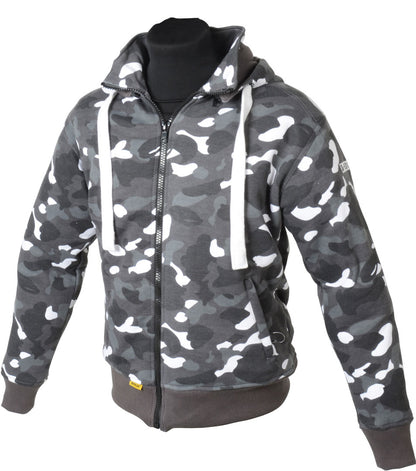 Booster Core Grey camo Kevlar Hoodie MotoEquip Booster Core Grey-White Camo Kevlar Hoodie 824