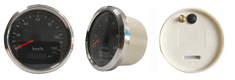 GP85-120A MotoEquip 85mm diameter GPS speedo with 120MPH analogue face