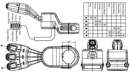 JK147-001 Quadtech UTV Steering column control switch