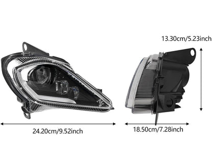 QT-HLYF Quadtech Yamaha Raptor YFM700R YFZ450R Headlights