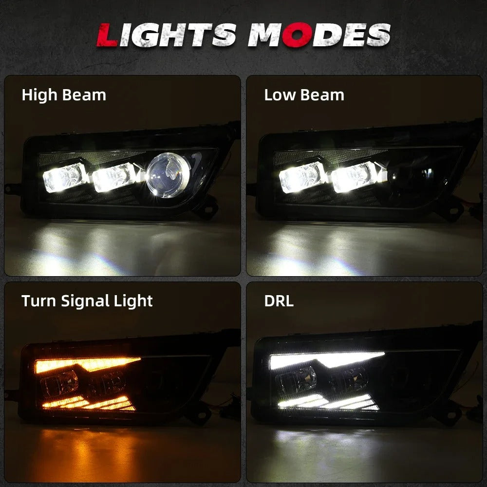 B0801-03001CH Quadtech Polaris RZR XP1000 headlights