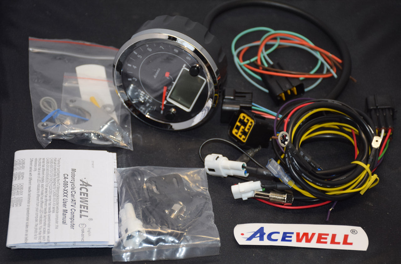 CA80-KBSI Acewell 80mm diameter speedo and RPM  K1 K75 K100 K1100 plug and play