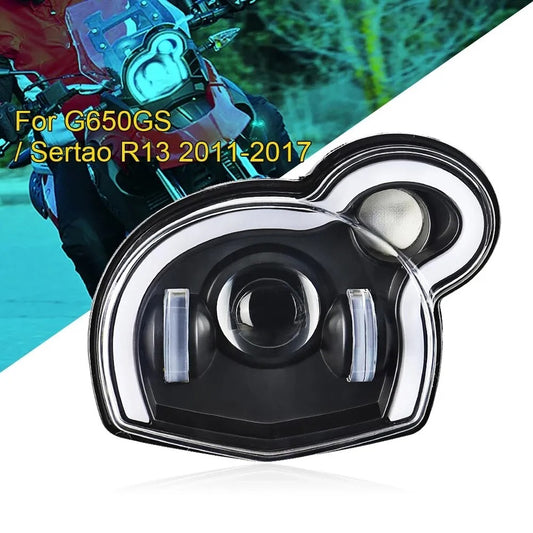 G650HL MotoEquip LED Angel Devil Headlight for G650X G650GS Serato