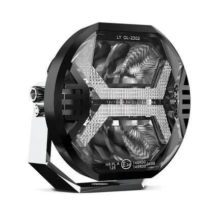 ME-X4DL-White MotoEquip Motoequip X4 - 4 inch driving light with white X DRL