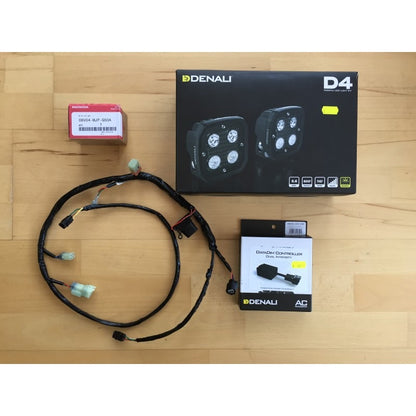 CRF1000L-DENALI-D4-KIT  Plug and play Denali D4 Aux lighting kit for Honda CRF1000L Africa Twin