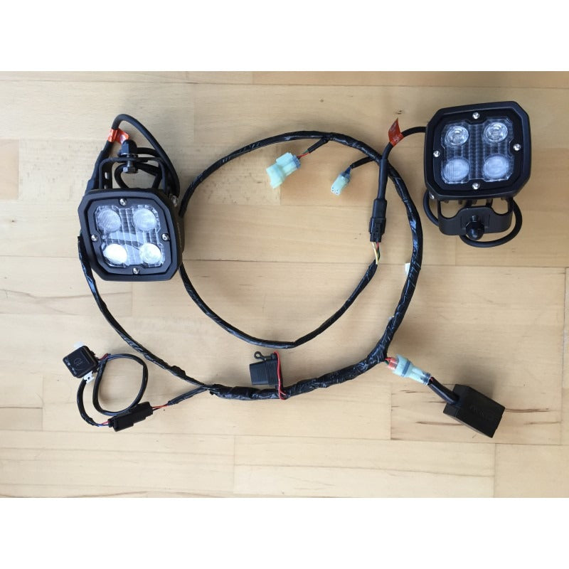 CRF1000L-DENALI-D4-KIT  Plug and play Denali D4 Aux lighting kit for Honda CRF1000L Africa Twin